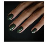 Unghie Finte Solid Color Wearable Nail Art Fashion Red Blue Rose Pink Square Shape Finished False Nails Press on Nails with Glue(Color9)