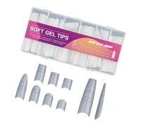 Unghie finte sottili con unghie finte in ABS resistente non hanno bisogno di applicazione di file per donne impegnate linea guida punte per unghie