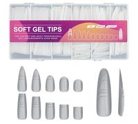 Unghie finte sottili con unghie finte in ABS resistente non hanno bisogno di applicazione di file per donne impegnate linea guida punte per unghie