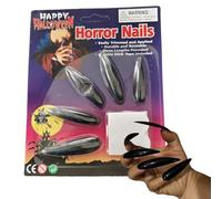 Unghie finte spettrali, 10 pezzi riutilizzabili, set di unghie lunghe, accessorio gotico per giochi di ruolo da vampiro, vestire le vacanze, casa stregata, costume da palcoscenico, spettacoli