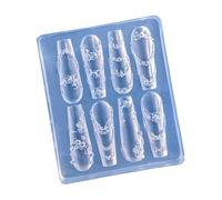 Unghie flessibili che decorano il modello di telaio scolpito in silicone riutilizzabile strumento artistico adatto per la creazione di ciondoli per unghie accessori fatti a mano per nail