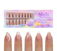 Unghie francesi per gli appassionati di moda, 150 pezzi, riutilizzabili e pratiche, a pressione, comode da indossare tutti i giorni