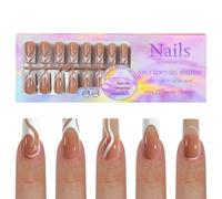 Unghie francesi per gli appassionati di moda, 150 pezzi, riutilizzabili e pratiche, a pressione, comode da indossare tutti i giorni