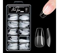 Unghie francesi Suggerimenti Per Acrilico Pieno/Mezzo Copre Falso Artificiale Con Custodia Trasparente Acrilico Mezzo Opaco Copertura