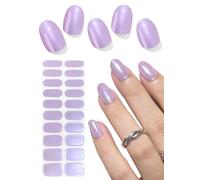 Unghie Gel Adesive UV,20 PCS Specchio Lila,Puro Pellicola per Unghie Autoadesiva