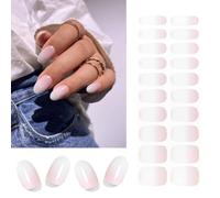Unghie gel adesive UV - 20 sticker autoadesivi rosa jelly con effetto ombre per manicure semipermanente - Pellicole per nail art facili da applicare senza lampada