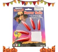 Unghie gotiche press-on, 10 pezzi, per Halloween e giochi di ruolo | Unghie finte lunghe a copertura completa per donne e ragazze, vacanze, casa degli infestati, feste in maschera