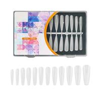 Unghie in gel pre-file mandorla / tacchi a spillo punte unghie coperture complete premere su 12 misure unghie finte artificiali