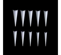 Unghie lunghe a mezza copertura in acrilico finto, per saloni e arte a casa unghie finte artificiali