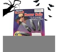 Unghie per Halloween - 10 pezzi fantasma lunghe unghie finte - Halloween gotico decorazione per unghie per feste in maschera, spettacolo di ruolo