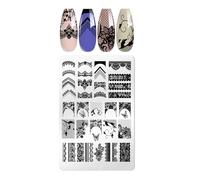Unghie Per Le Piastre Stampaggio Artistico Disegni Fiori Immagini Piastre Timbro Manicure In Acciaio Modello Modello Utensili Artistico Immagini Unghie Piastra