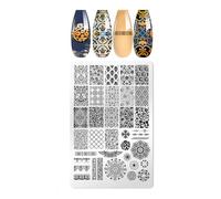 Unghie Per Le Piastre Stampaggio Artistico Disegni Fiori Immagini Piastre Timbro Manicure In Acciaio Modello Modello Utensili Artistico Immagini Unghie Piastra