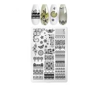 Unghie Per Le Piastre Stampaggio Artistico Disegni Fiori Immagini Piastre Timbro Manicure In Acciaio Modello Modello Utensili Artistico Immagini Unghie Piastra
