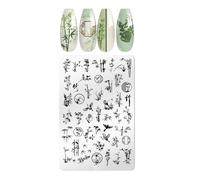 Unghie Per Le Piastre Stampaggio Artistico Disegni Fiori Immagini Piastre Timbro Manicure In Acciaio Modello Modello Utensili Artistico Immagini Unghie Piastra