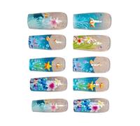 Unghie Press On - Adattamento Naturale e Riutilizzabili,10 Pezzi Creative Riutilizzabili Strumento Manicure Blu Per Donne Eventi Raduni Ragazze Cosplay