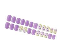 Unghie quadrate Suggerimenti Fiore Colle Finte su Stick On Press On Artificiale Falso Per Le Donne Ragazze Design Un