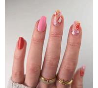 Unghie quadrate Suggerimenti Unghie finte Colle sulle Unghie Stick On Nails Premere sulle Unghie Unghie Artificiali Unghie