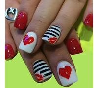 Unghie quadrate Suggerimenti Unghie finte Colle sulle Unghie Stick On Nails Premere sulle Unghie Unghie Artificiali Unghie