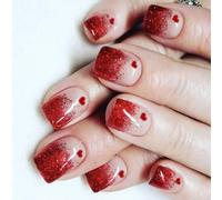 Unghie quadrate Suggerimenti Unghie finte Colle sulle Unghie Stick On Nails Premere sulle Unghie Unghie Artificiali Unghie