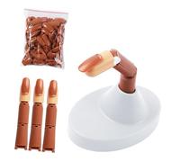Unghie riutilizzabili Art Training Hand Model con punte intercambiabili e supporto antiscivolo per la pratica del salone di arte del chiodo formazione mano con le dita