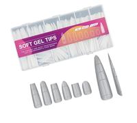 Unghie sottili a pressione con scala di posizionamento, senza bisogno di foratura, punte riutilizzabili in ABS per un look naturale, punta professionale per nail art