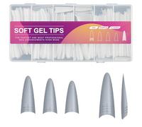Unghie sottili a pressione con scala di posizionamento, senza bisogno di foratura, punte riutilizzabili in ABS per un look naturale, punta professionale per nail art