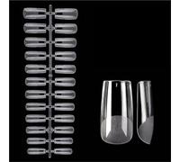 Unghie Trasparenti 480 pezzi borsa morbida unghie finte punte for unghie quadrate for estensione punte delle dita arte fai da te stampa sullo strumento for manicure Fake Nails(480Pc S Sqaure)