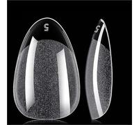 Unghie Trasparenti 480 pezzi borsa morbida unghie finte punte for unghie quadrate for estensione punte delle dita arte fai da te stampa sullo strumento for manicure Fake Nails(480Pc XS K)