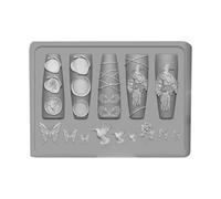 Unghie versatili in silicone per Lovely Hawks Designs, accessorio robusto e flessibile per tutte le forme e lunghezze, strumento artistico in silicone