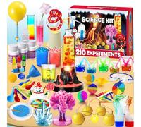 UNGLINGA 210 kit di esperimenti per bambini, kit chimico con ventagli di | Progetto educativo, kit di scienza vulcanica, giocattolo per ragazzi e ragazze, idee regalo di compleanno