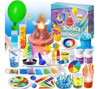 UNGLINGA 70+ kit di esperimenti per bambini ragazzi ragazze scientifici scatola per esperimenti giocattoli ragazzi regali vulcano scatola chimica bambini laboratorio