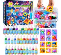 UNGLINGA Magic Water Elf Toy Kit per bambini, 34 bottiglie di gel colorato, gel d'acqua per creare animali acquatici fai da te, set creativo Aqua Fairy per ragazze e ragazzi regalo di compleanno