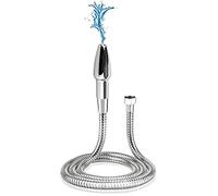 UNGROL Doccino pulizia anale enema doccia sistema di pulizia profonda per tubo doccia per clistere (argento) (S1+Hose)