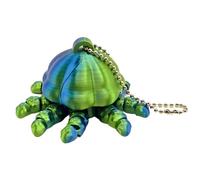 Ungtyb 3D Printed Jellyfish Charm - Articulated Keychain Ornament | Flexible Oceans Animal Pendant for Backpack Wallet Keys, Cute Bag Accessory for Students Kids Teens Collectors, Beach Travel Gift
