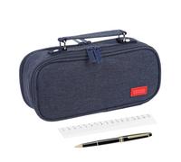 Ungtyb Astuccio con cerniera per matite, spazi di lavoro, organizer per | Astuccio portatile con manico per penne, per biblioteca, viaggi, artigianato, trucco, scrivania, studio, esterno, scuola
