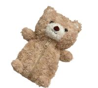 Ungtyb Astuccio portamatite grande capacità per studenti delle scuole | Astuccio in peluche a forma di orso, per biblioteca, aula, penne, pennelli da trucco, rientro a scuola, stagione e viaggi