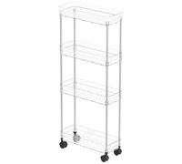 Ungtyb Bathroom Rolling Cart, Multi-Tier Organizer with Wheels, Adorable Space-Saving Storage for Bathroom, Kitchen and Living Room, Mobile Utility Shelf, 1 Piece