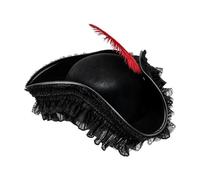 Ungtyb Cappello da pirata per Halloween, da donna, ideale per feste e | Costume da pirata di Halloween, cappello in pizzo per feste, fotografie, carnevale, palcoscenico, donne, mogli, fidanzate