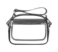 Ungtyb Clear Bag for Stadium Events - Waterproof Adjustable Sling Shoulder Bag | Transparent Crossbodies Pack with Detachable Strap for Women, Sports, Beach, Concerts, Commuting & Travel Use