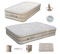 Ungtyb Double Sleeping Pad, Inflating Camp Mattress, Portabled Design, Thickened Airbed, Built in Pump Ideal for Backpacking and Outdoor Adventures, 300kg