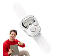 Ungtyb Electronic Counter, Finger Clicker, LCD Tally Ring, Resettable Number Trackers, Adjustable Strap Display, for Knitting, Lap Counting, Prayer, 10.16cm Multicolor
