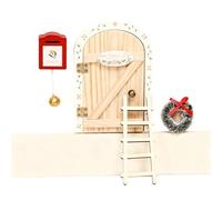 Ungtyb Fairy Door - Christmas Winter Craft Decoration Kit | Mini Fairy Home Decor for Wall Tree Table Bedroom Playroom Living Room Window Shelf Classroom Party for Girls Kids