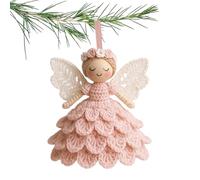 Ungtyb Kit per uncinetto natalizio, decorazioni natalizie con angelo, istruzioni per principianti, kit completo per uncinetto, perfetto per donne, adolescenti, bambini, amanti dell'artigianato o