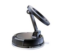 Ungtyb Magnetic Phone Holder - Dashboard Mount for Hands Free Viewing | Aluminum Alloy with Strong Magnet Pad, 360 Degree Rotation Suction Stand for Automotive SUV Truck Interior Navigation Display