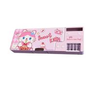 Ungtyb Pop Up Pencil Case, Pen Box Organizer, Multifunction Stationery Holder, Built-in Calculator, Multiple Compartments, Ideal for School, Office, or Travel,10.24x3.62x1.3in