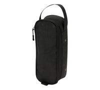 Ungtyb Portable Camp Utensil Organizer, Foldable Camping Utensil Pouch, Multi Compartment Cooking Tools Bag, Removable Drain Bag 10.24x4.53x3.15 for Camping, Picnic (Black)