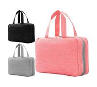 Ungtyb Portable Makeup Organizer, Hanging Brush Bag, Foldable Cosmetic Pouch Storage, 4in1 Travel Case for Bathroom and Shower, 10.63x7.09x3.15 Inches