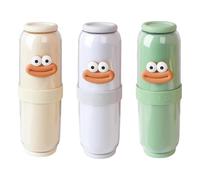 Ungtyb Portable Mouthwash Cup, Sealed Travel Cup, Leak Proof Space Saving, Business Trip Organizer, Cute and Durabled Hygiene for Business Trips and Camping, 8.78x2.83 Inches