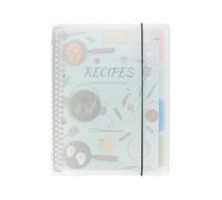 Ungtyb Ricettario per chef, diario di scrittura di ricette, organizer per ricette A4, contenitore per ricette vuoto, diario di cucina, diario di cucina vuoto personalizzato per scrivere e conservare