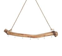 Ungtyb Rustic Wood Hanging Branch - Natural Driftwood Wall Decor | Wooden Organizer with Hooks for Jewelry, Hats, Scarves, Keys, Handmade Decorative Branch Hanger for Home, Living Room, Entryway